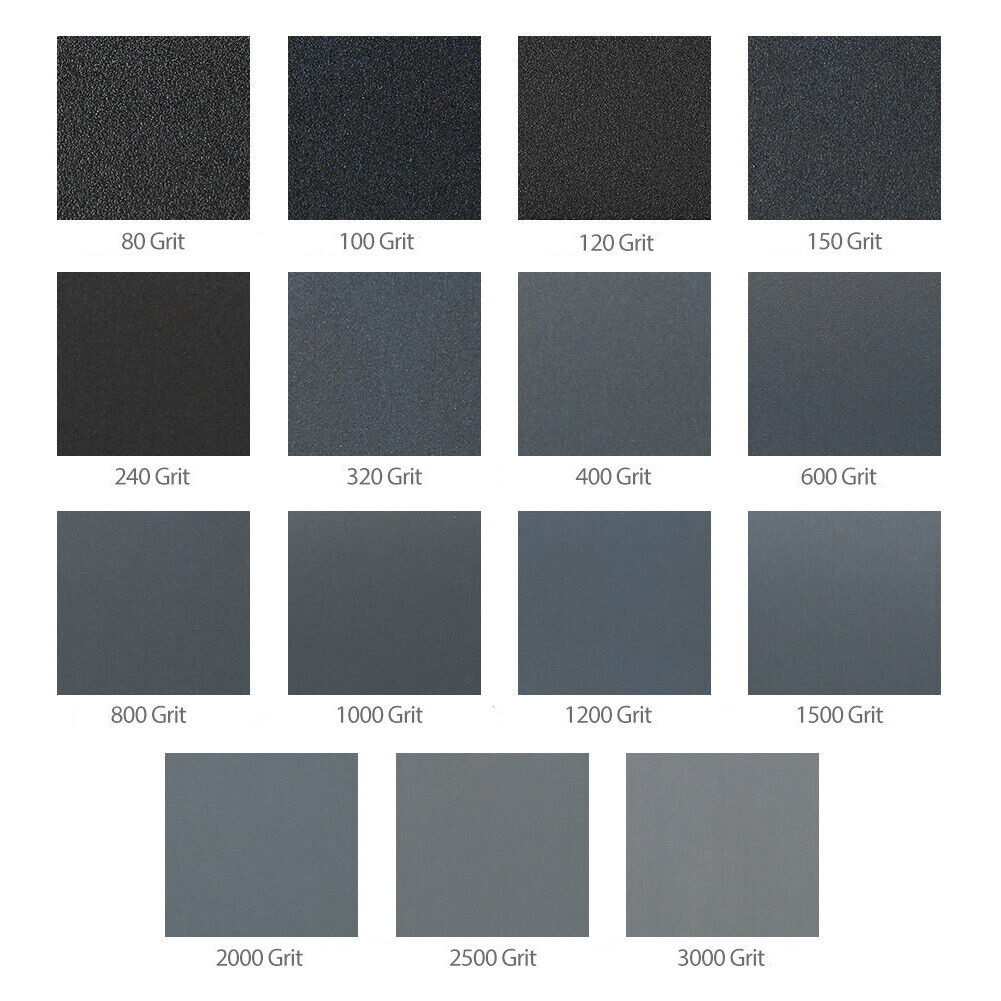 9″x11″ SANDING SHEETS Wet/Dry Silicon Carbide Sandpaper Grits 80-3000 Grit 30PCS