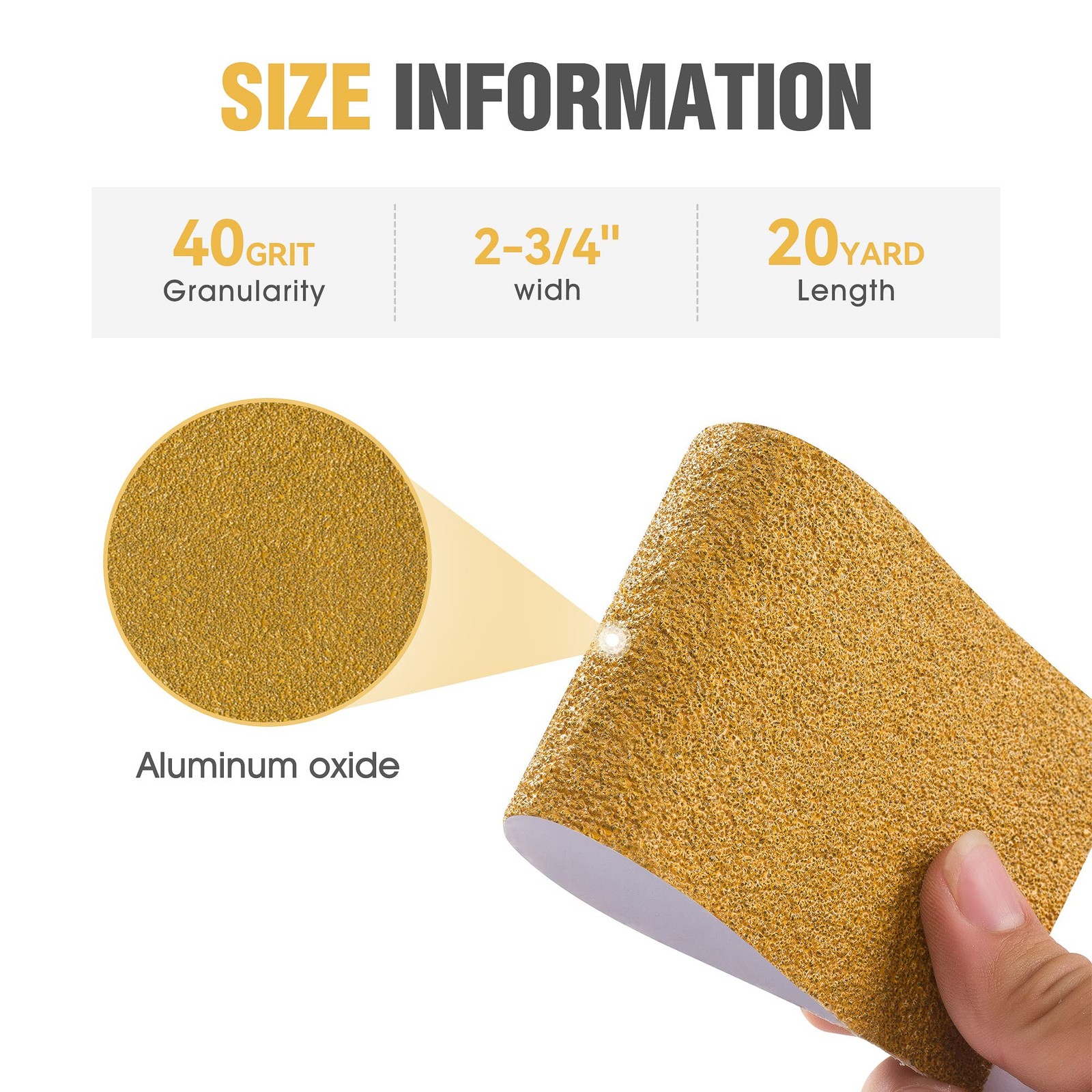 S SATC 40 Grit PSA Longboard Sandpaper 20 Yard Long 40 Zirconia Alumina
