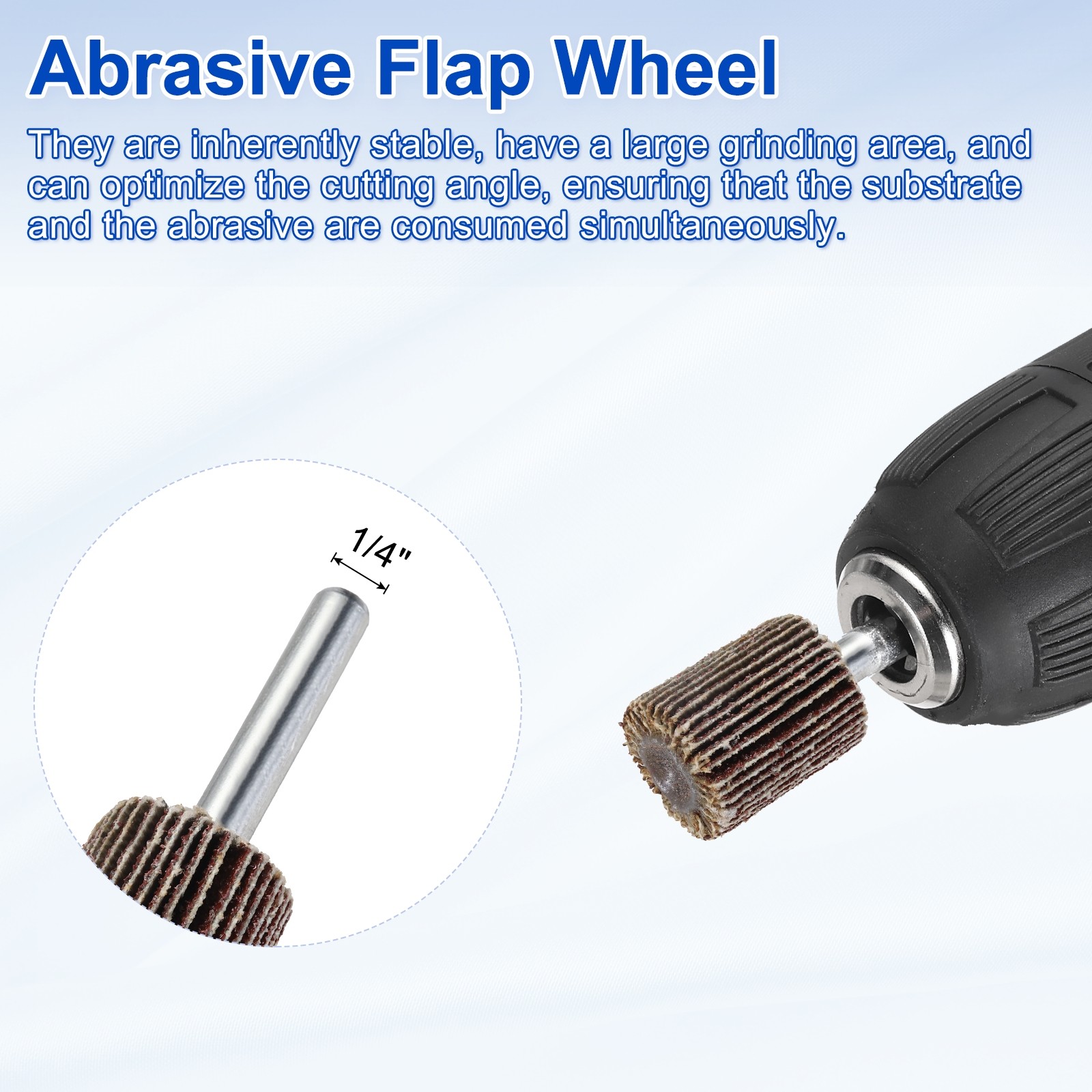 8 Pcs Abrasive Flap Wheel, 0.8 Inch Diameter, 80 Grit Mounted Flap Wheels, Red