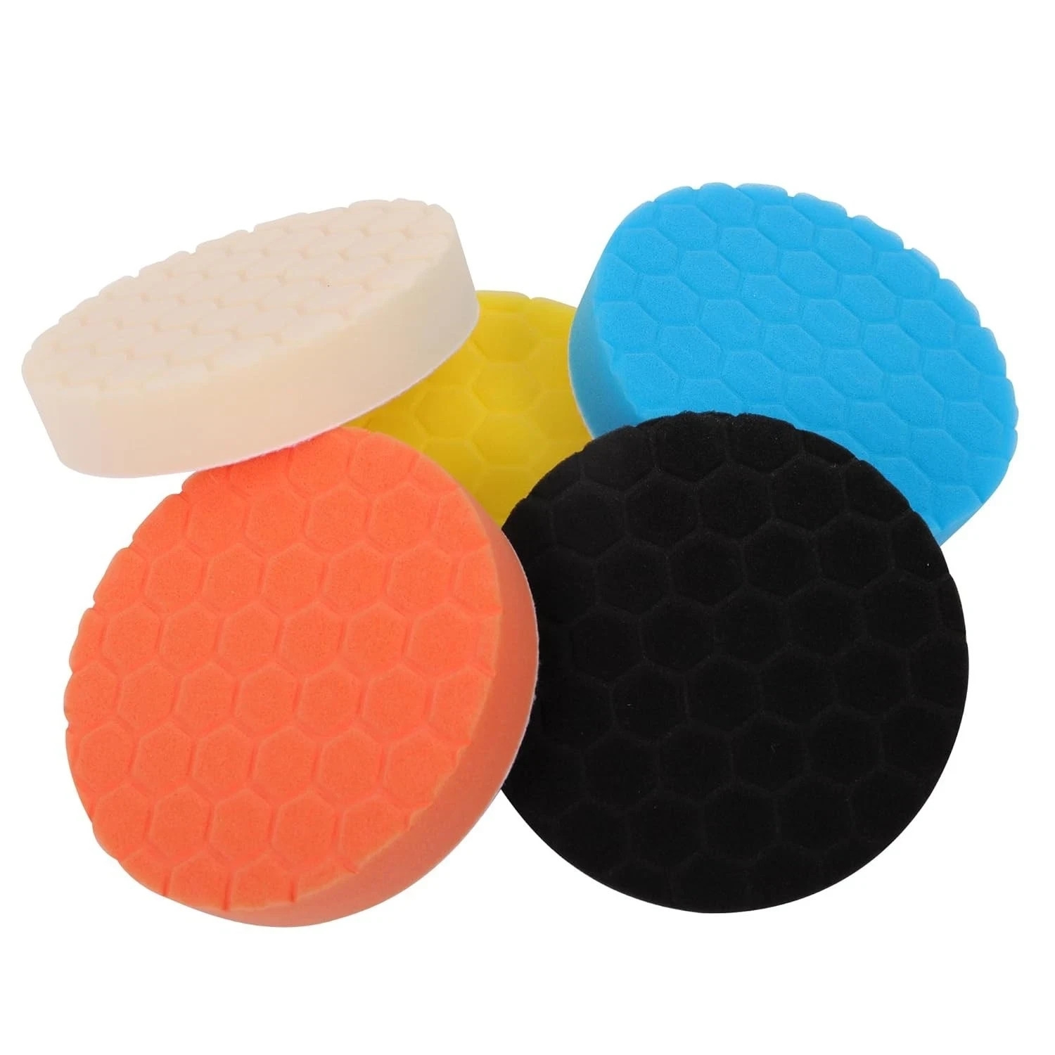 6″/ 7″3pcs Car Foam Sponge Polishing Pads150/180mm Buffing Waxing Cleaning Disc