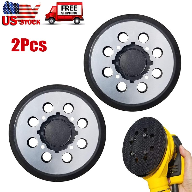 2x 5″ 8-Hole Sanding Pad For Craftsman CMCW220B & CMEW231 Random Orbit Sanders