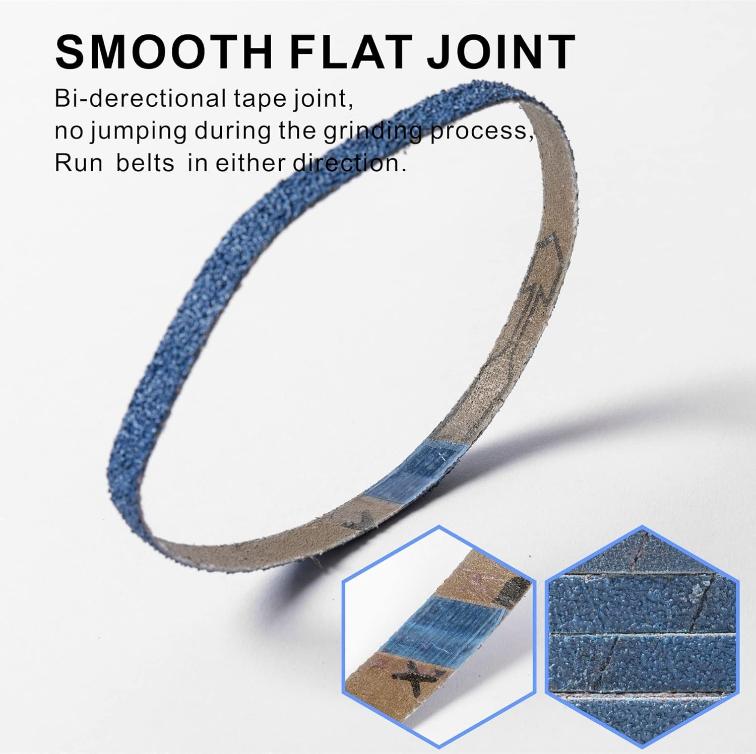 Durable 3/8 x 13” Zirconia Sanding Belts – 40-Pack for Metal Polishing & More