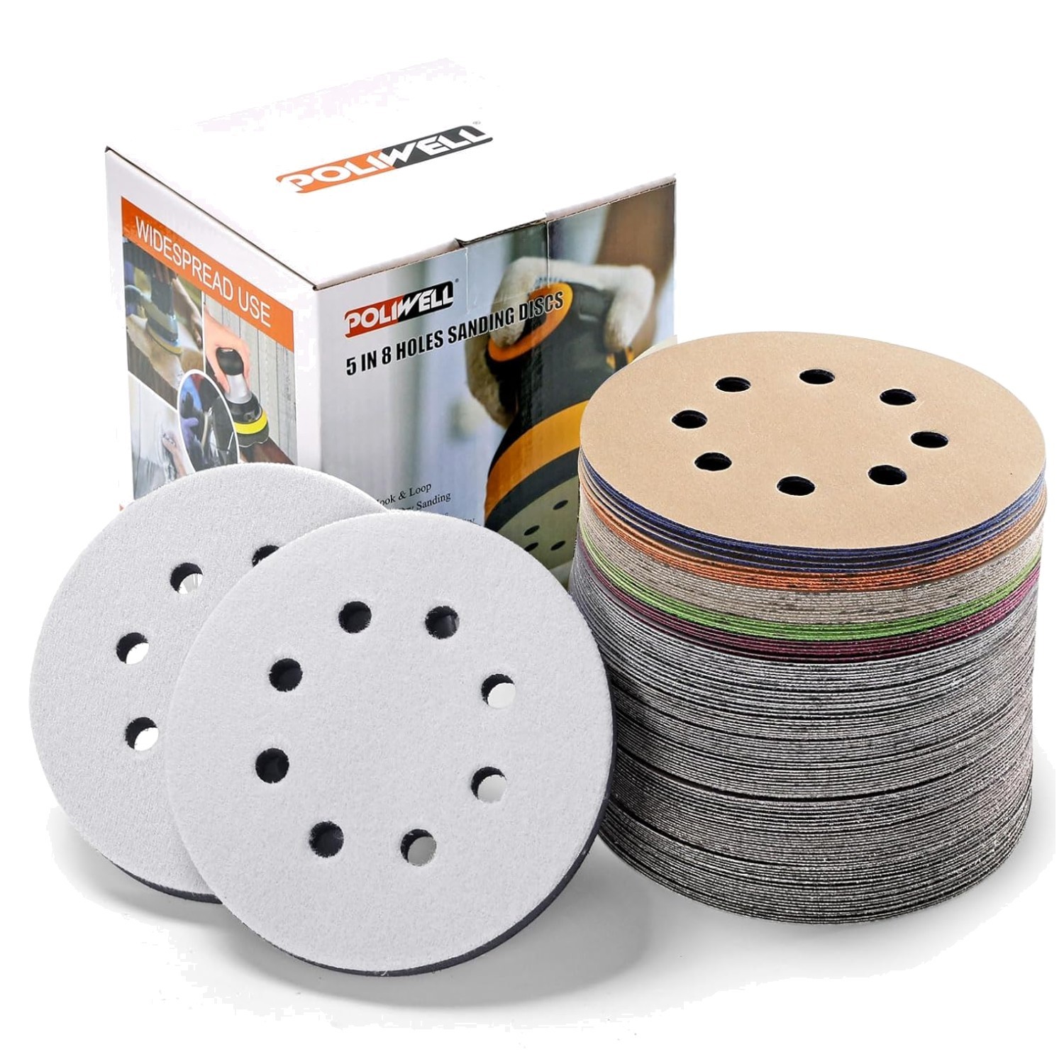 5″ Silicon Carbide Sanding Discs 320-10000 Grit, 120 Count