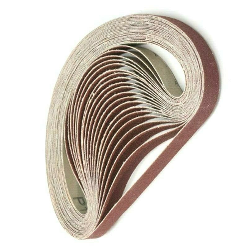 10pcs 520*20mm Grit 40/60/80/120/240/400 Abrasive Belt For Sanding Adapter Tool