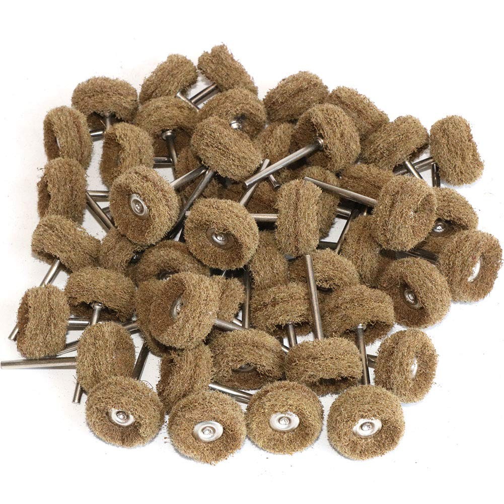 Abrasive Buffing Polishing Wheel Scouring Pad Brush Kit For Metal Grit 120 50PC