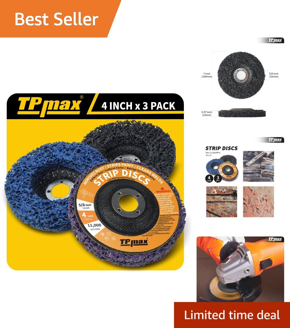Coarse 4” Stripping Wheels for Angle Grinders – Optimal Rust and Paint Removal