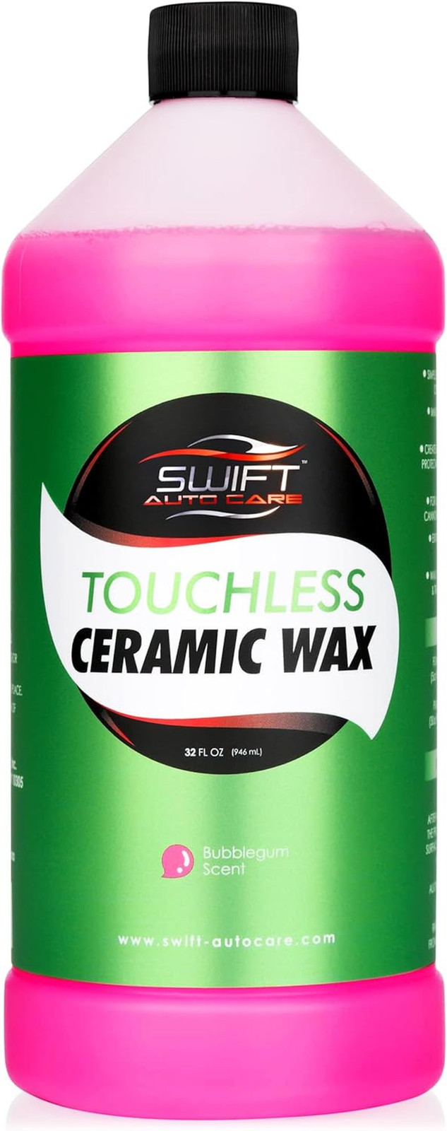 Swift Touchless Ceramic Foamable Wax (32 Oz) – Spray On/Rinse off for High-Gloss