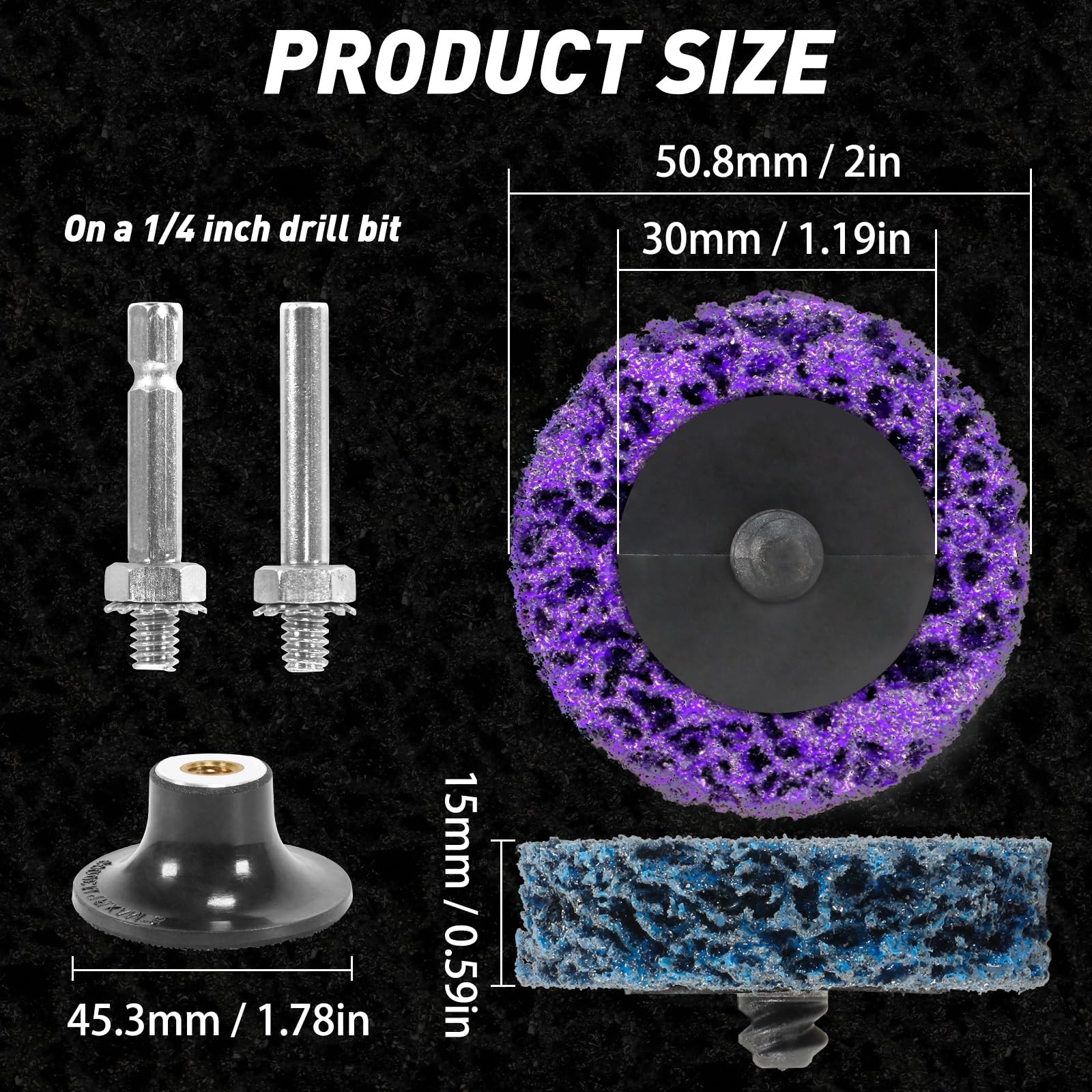 33 Pcs Diamond Sanding Discs Set, 2″ Quick Change Easy Strip Wheels for Drill…