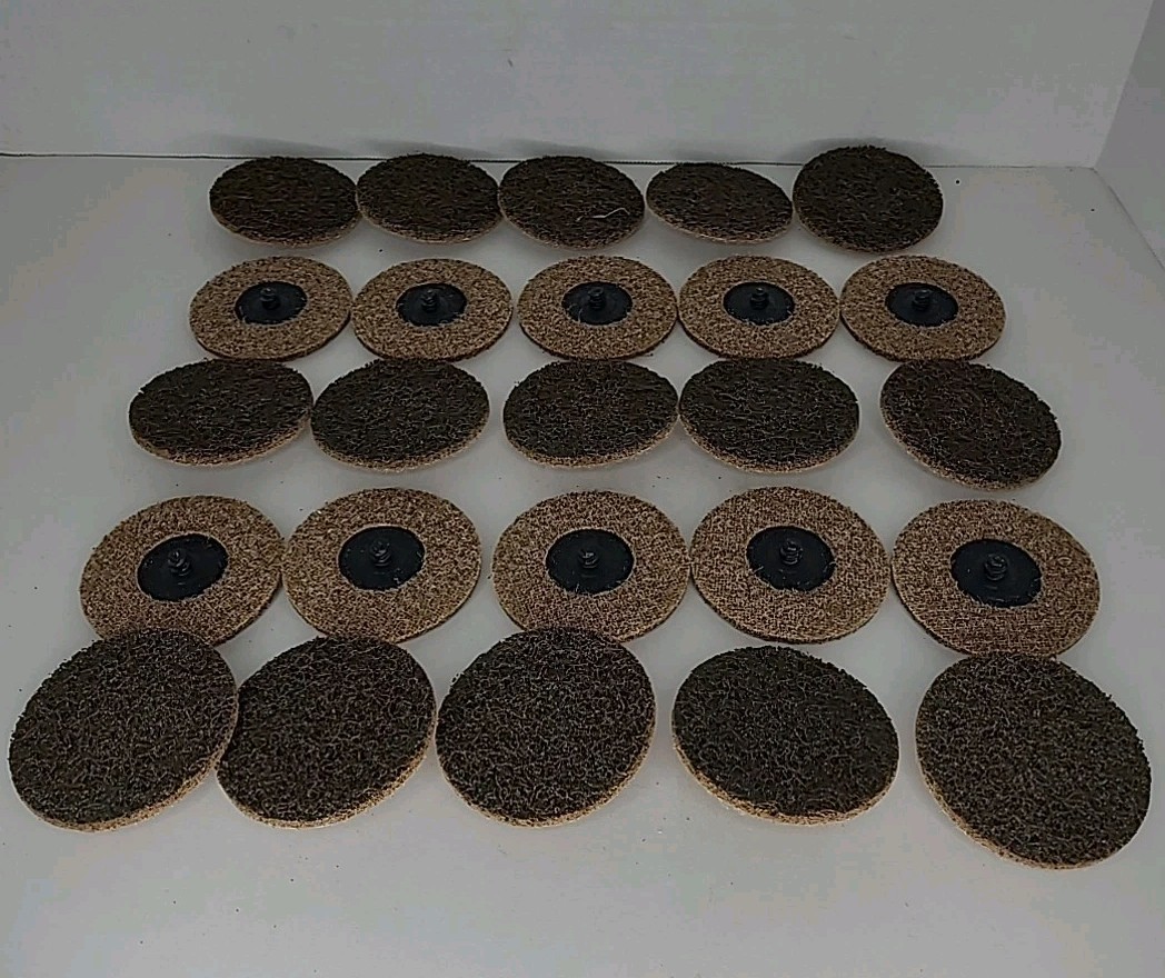 25PCS 3″ Coarse Surface Conditioning Roll Lock Sanding Disc Pads Die Grinder NEW