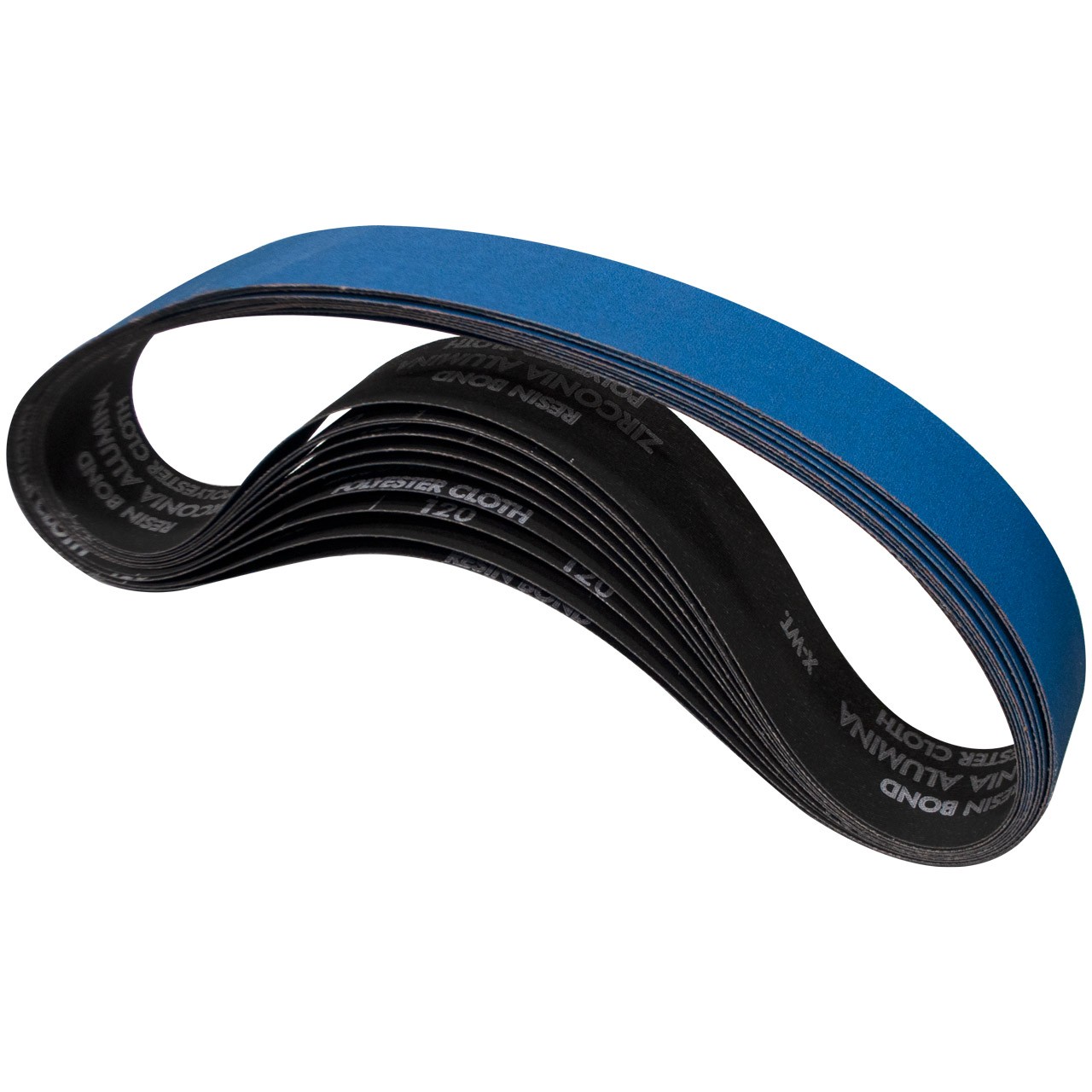 Norton 78072761959 2×36” BlueFire R823P ZA Cloth Narrow Belts 120 Grit 10 pack