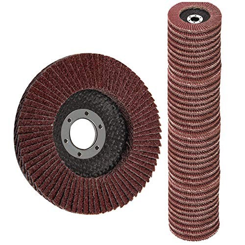 Flap Discs 40 PCS 4.5 Inch – 40 60 80 120 Grit Grinding 40#&60#&80#&120# Red