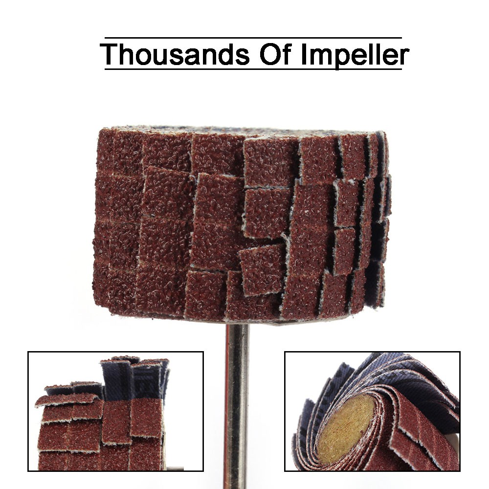 1Pc-Mounted Sanding Flap Wheel Abrasive Sandpaper Polishing Disc 80-600#-Metal