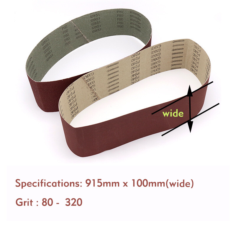 100x915mm Zirconia Sanding Belts Highest Quality Power File Sander 80 – 320 Grit