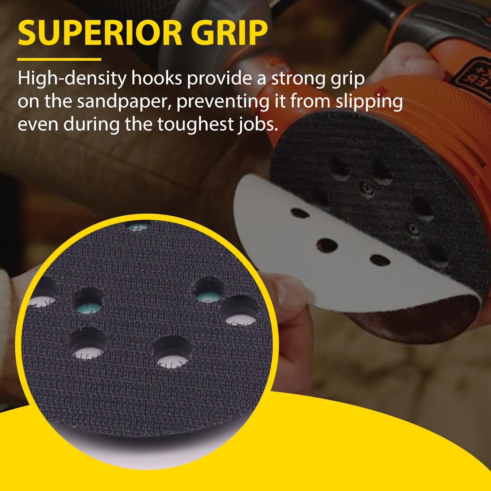 2 Pack 5-Inch Replacement Sander Pads, 5″ 8 Holes Sanding Pad Compatible with…