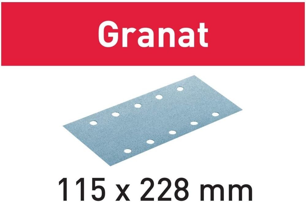 Festool 498948 115×228 Granat P150 Sheet Abrasives, 100 ct
