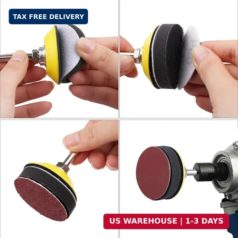 200 Pieces 2 Inch Sanding Discs, 80-3000 Grit Sandpaper with 1/4″ Shank Backing