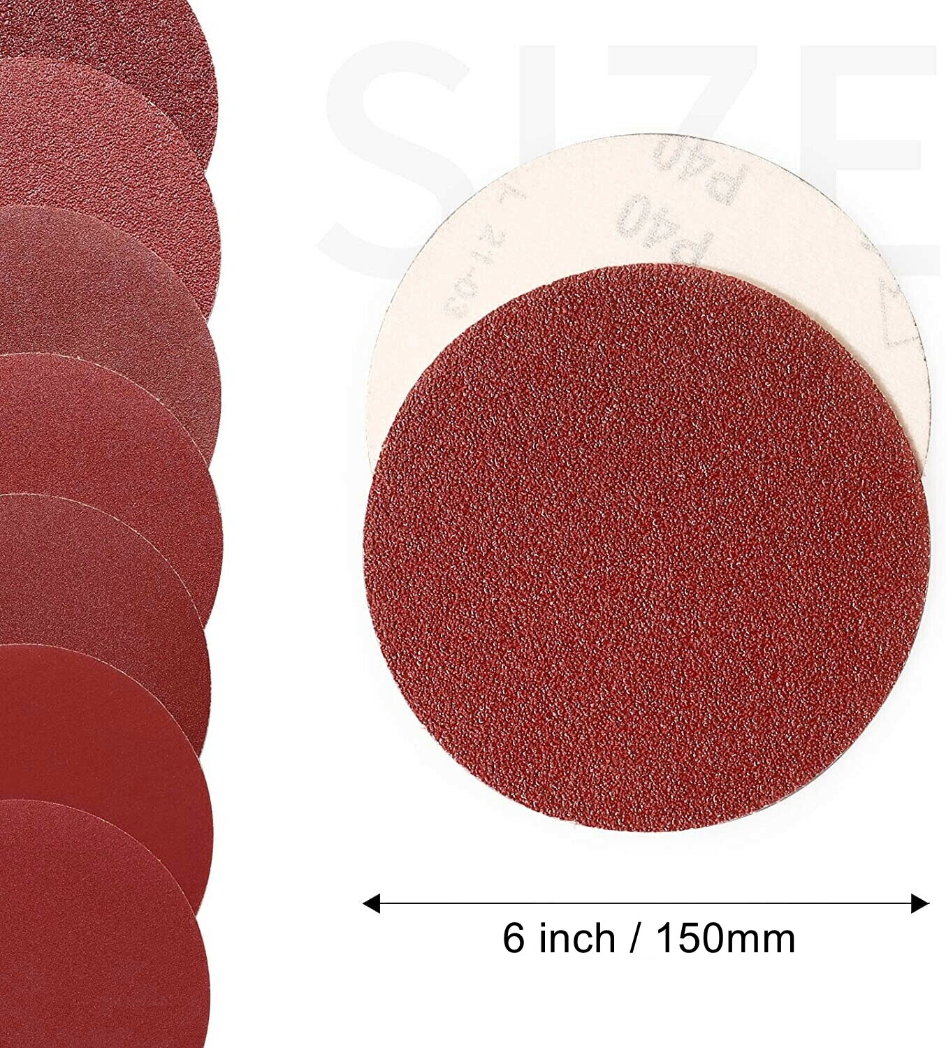 100PCS 6″ Sanding Discs 40-2000 Grit Hook Loop DA Sander Orbital Sandpaper Pads