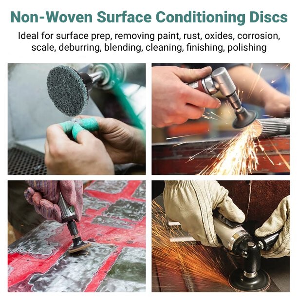 46 PCS 2 inch 50mm Type R Quick Change Discs Die Grinder Sanding Pads Roll Lock