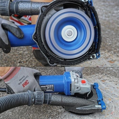 Aluminum Dust Shroud for Angle Grinder 4.5 Inch and 5 Inch, Includes 5Inch Diamo