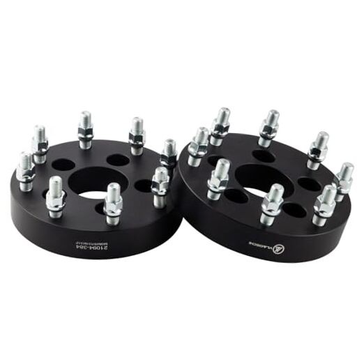 Black Forged 5×4.5 to 8×170 Wheel Adapters 1.5 Inch 14×1.5 1.5 Inch – Pack of 2
