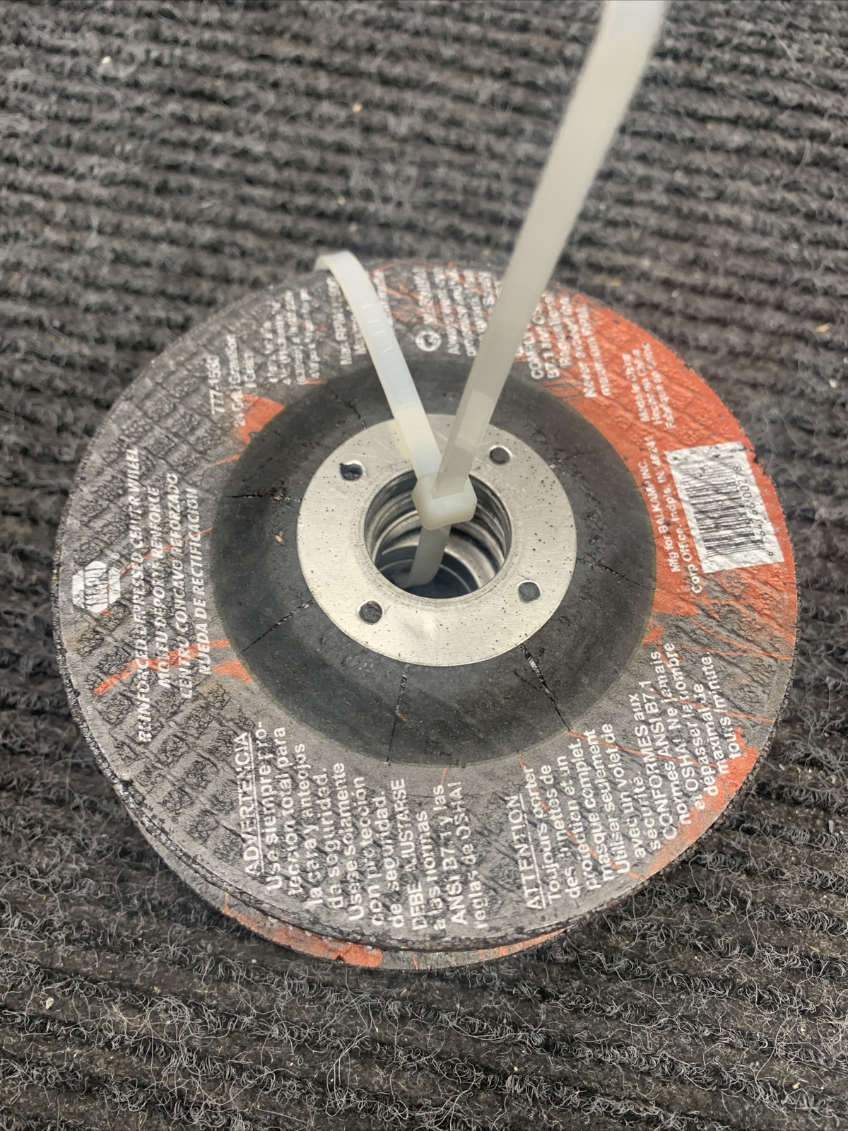 Lot of 5 Napa 777-1580 Center Grinding Wheels 4 1/2 x 1/4 x 7/8 Angle Grinder