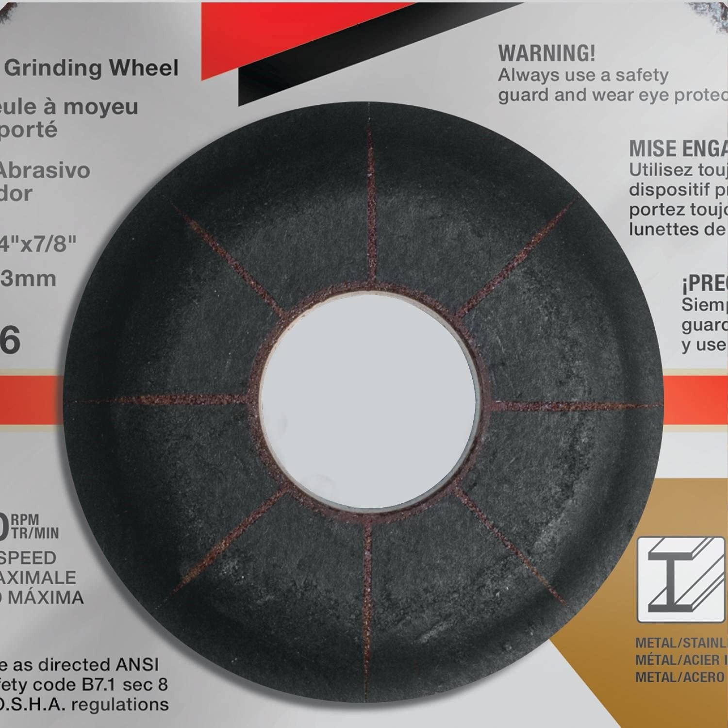 Makita A-95978-25 36 Grit INOX Grinding Wheel (Pack of 25), 6″ x 1/4″ x 7/8