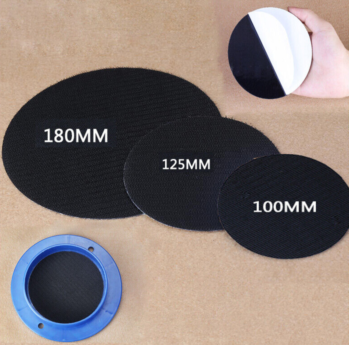 100/125/180mm Self Adhesive Backed Disc Pad For Hook&Loop Sanding Discs 5″ 6″ 7″