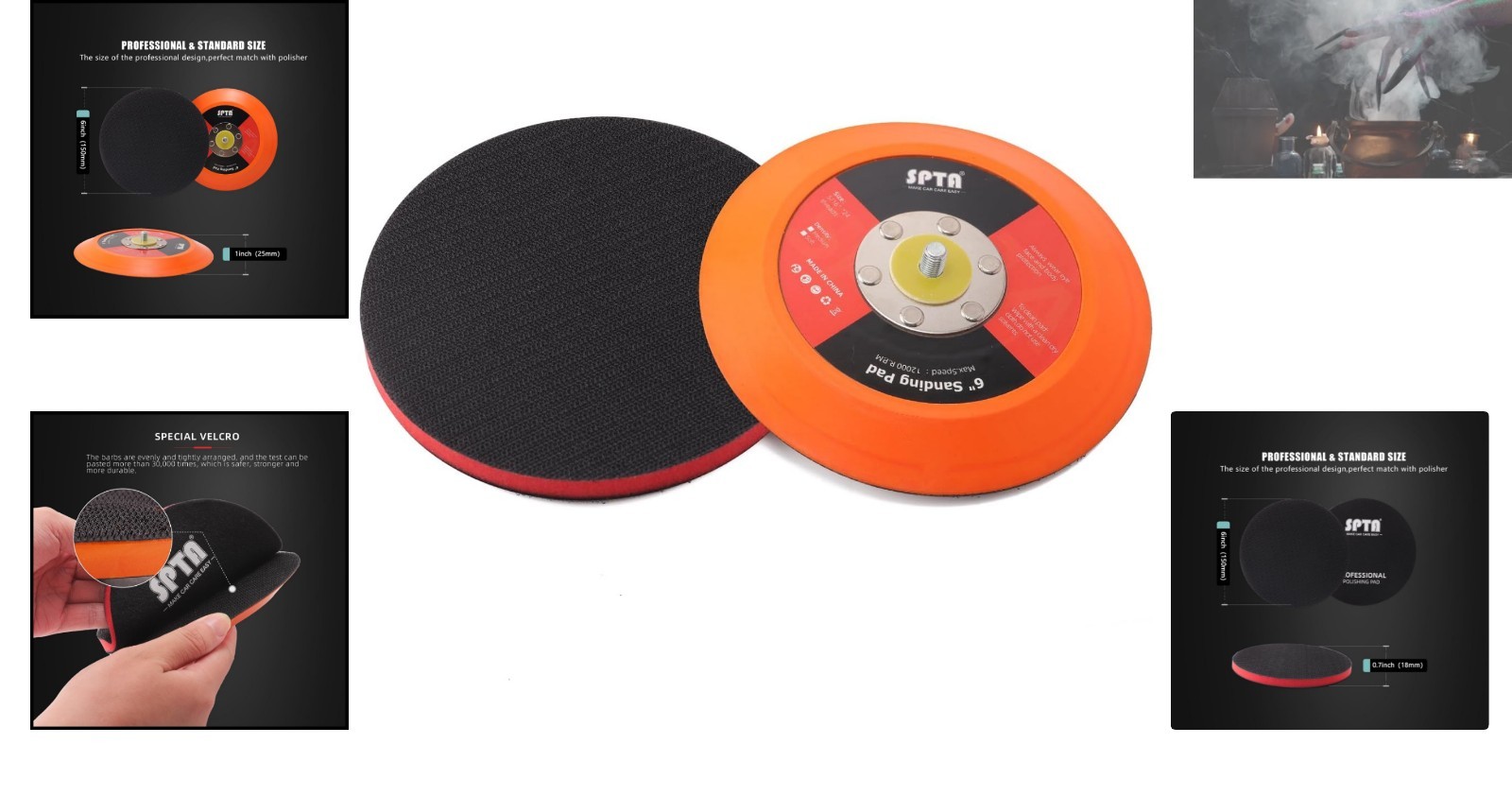 6″ Hook and Loop Backing Pad for DA Sanders – Durable Polyurethane Design