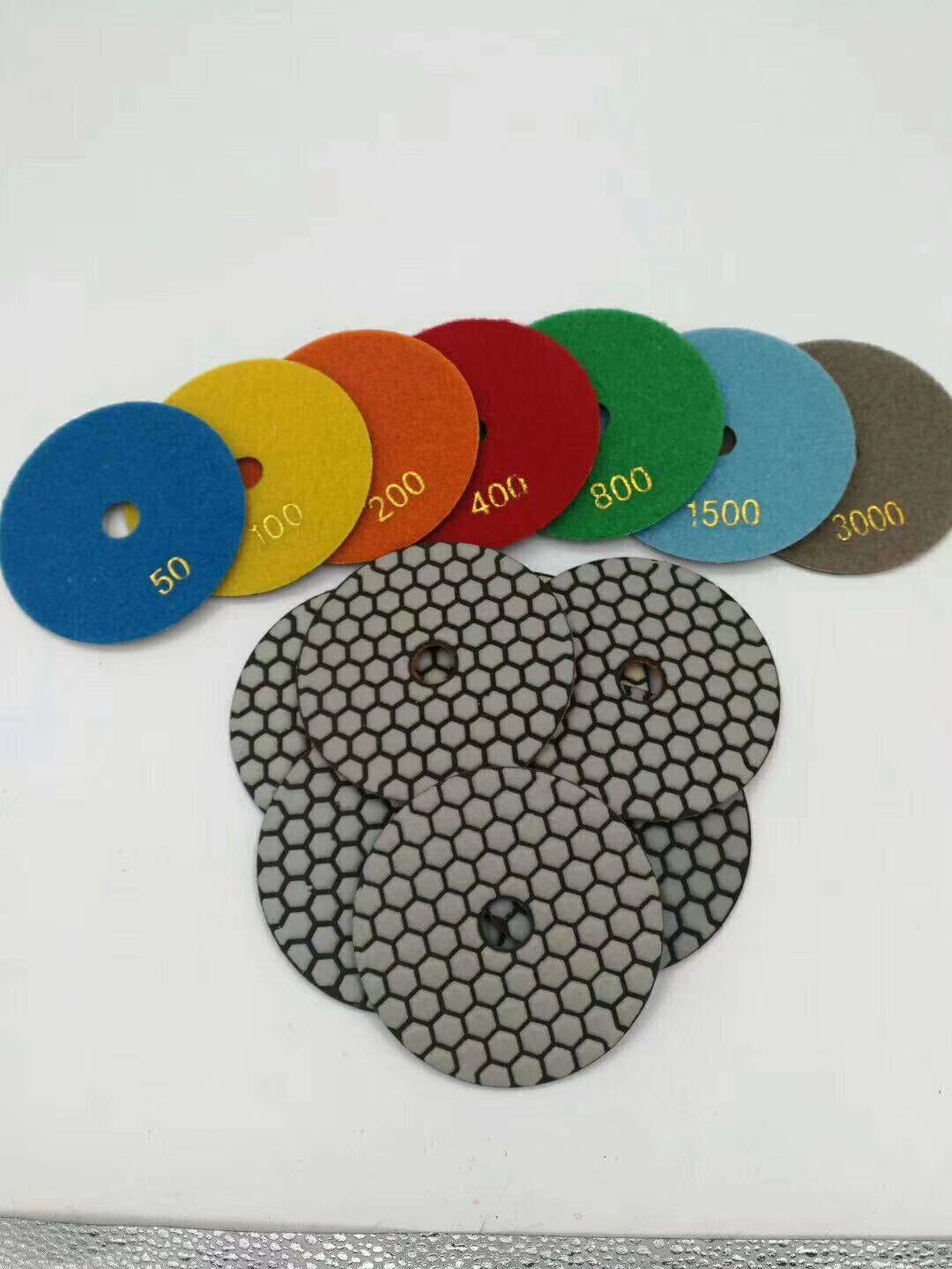 diamond polishing pads 4 inch dry wet for granite concrete marble grit 50-3000