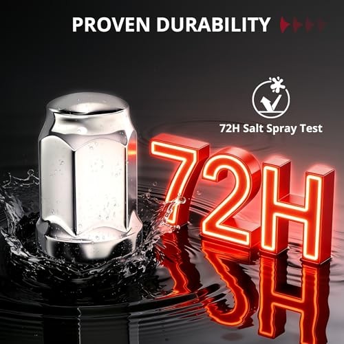 M14x1.5 Chrome Wheel Lug Nuts Set 32 PCS for Chevy Silverado Ram GMC Sierra