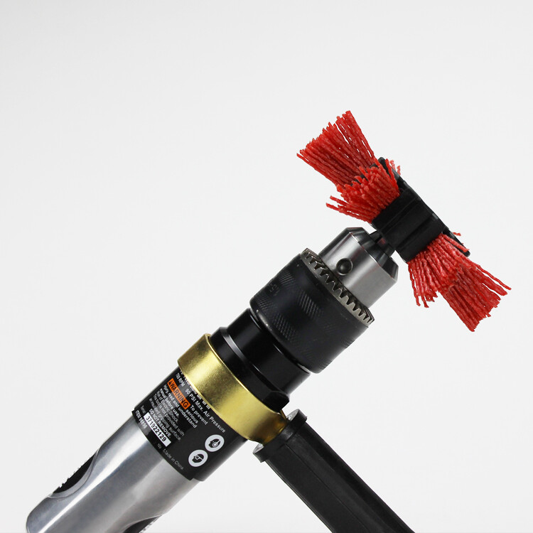 BHA 4″ Nylon Wire Strip Flap Brush with 1/4″ Hex Shank for Drill or Die Grinder