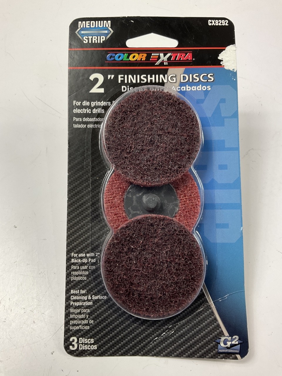 Pack Of 3 – Color Extra CX8292 2″ Finishing Abrasive Sanding Discs MEDIUM GRIT