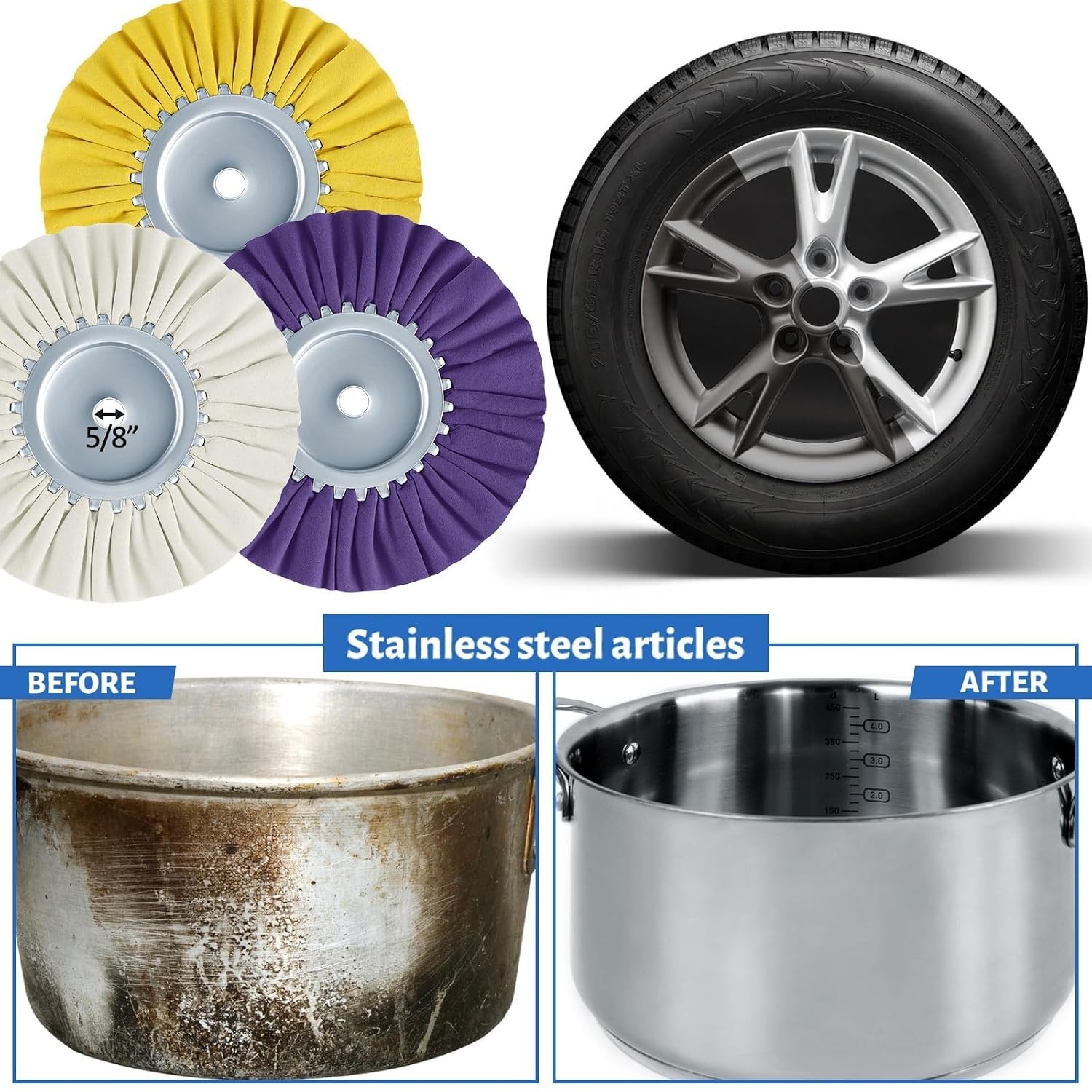 Airway Buffing Wheels in Stylish Color – 6 Pcs