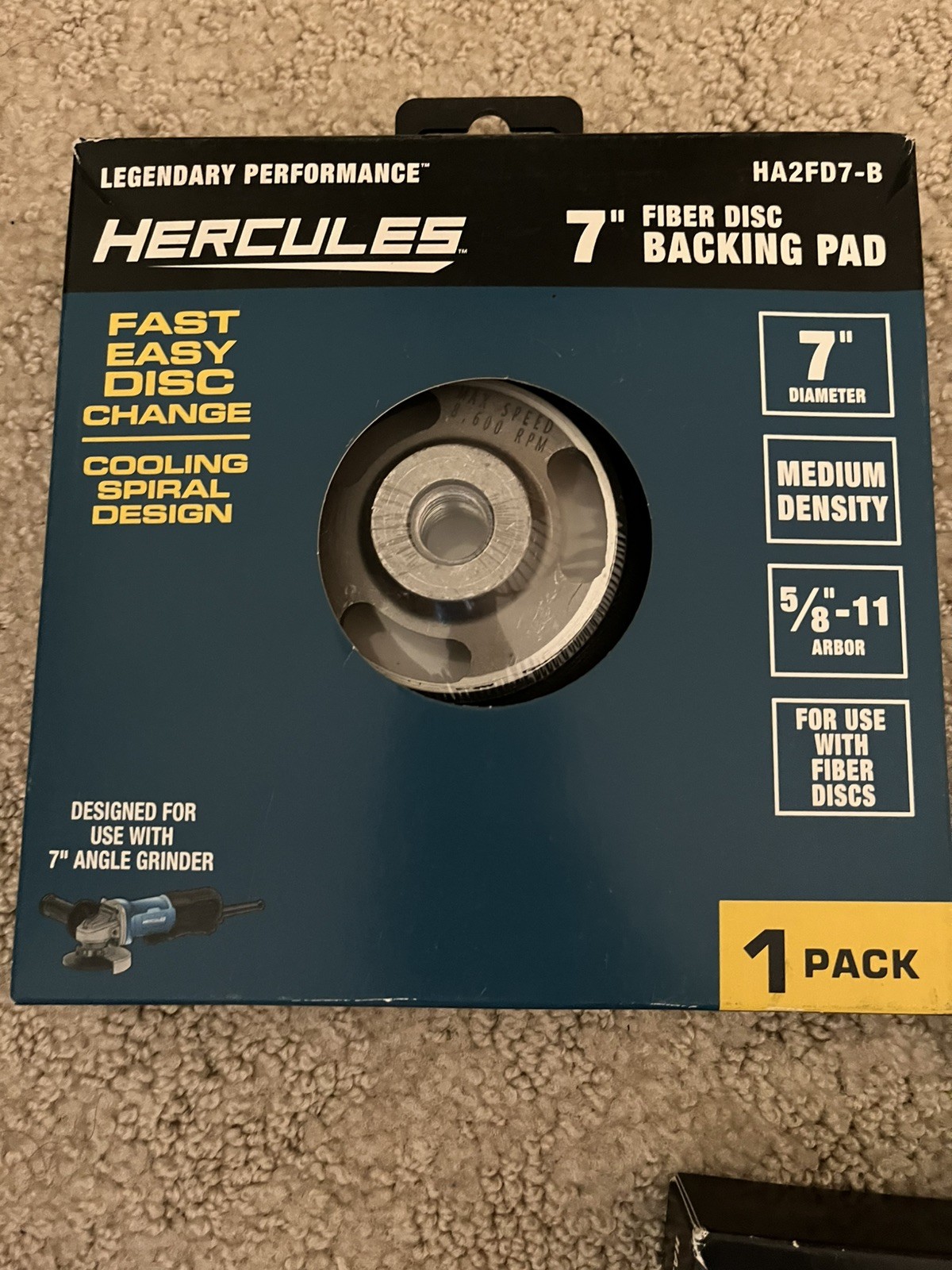 Lot of 3 Hercules 7″ Inch Fiber Disc Backing Pads HA2FD7-B 1 Pack Brand New
