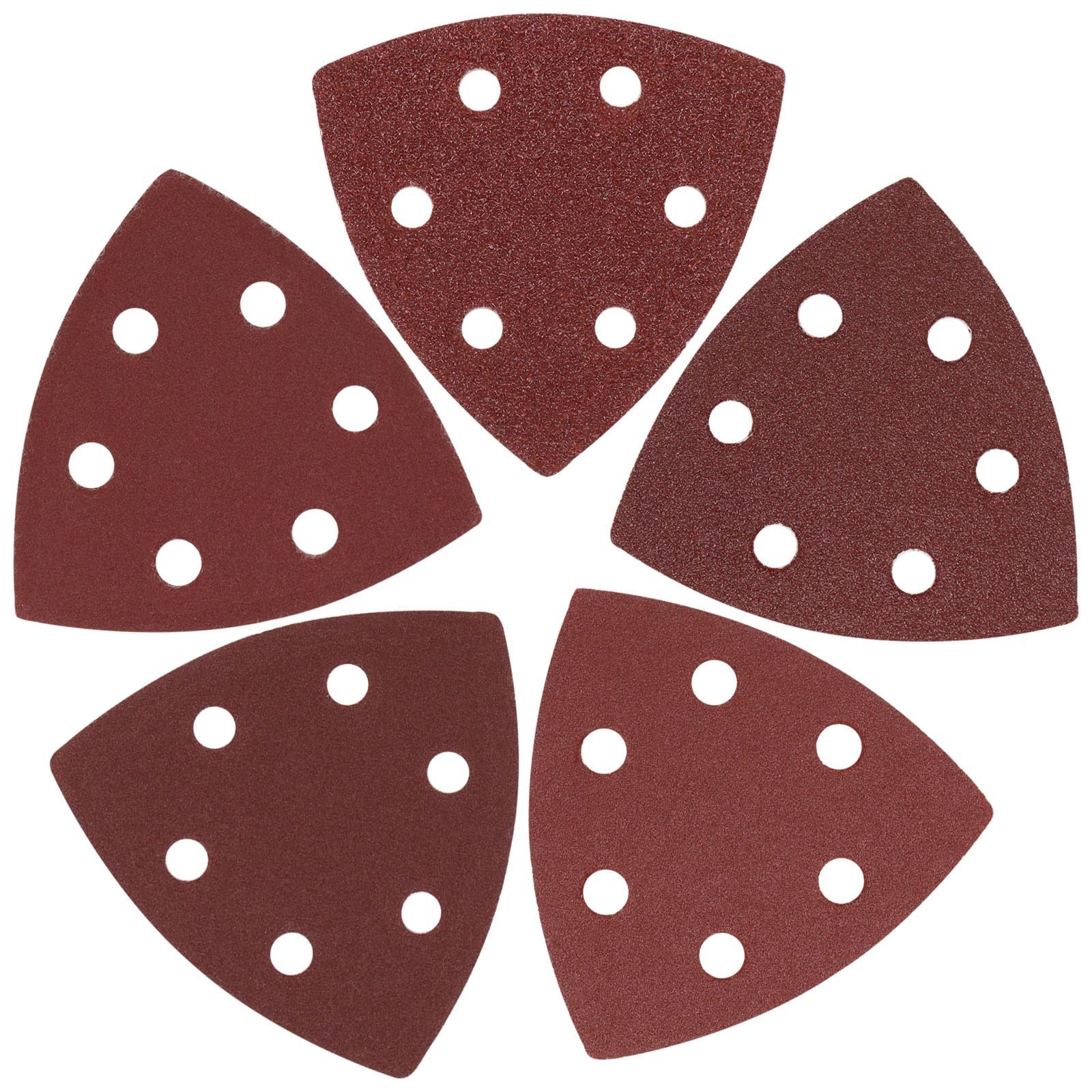 120 Pcs Triangle Sanding Pads – 60/80/120/180/240 Grit Hook & Loop Sheets for Mu
