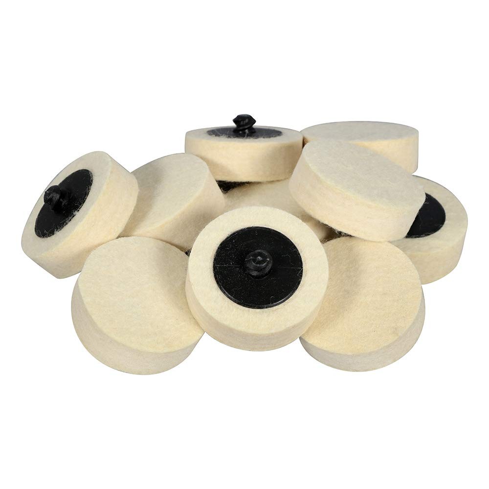 Polish Plus Felt Quick Change Buffing Discs – 10 Pack (2″)