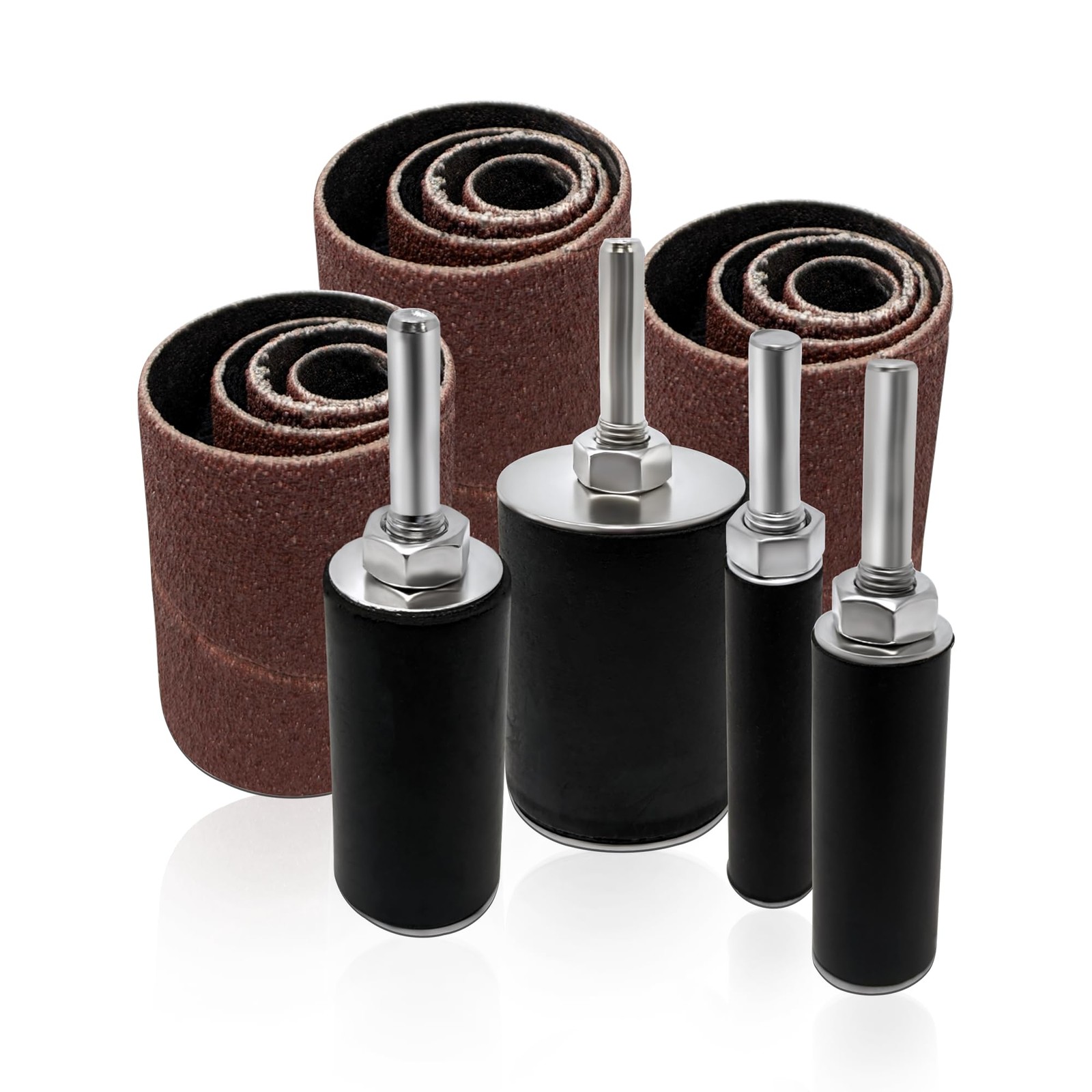 16pk Sanding Drum and Sleeves Set, Spindle Sander Attachment for Drill and Dr…