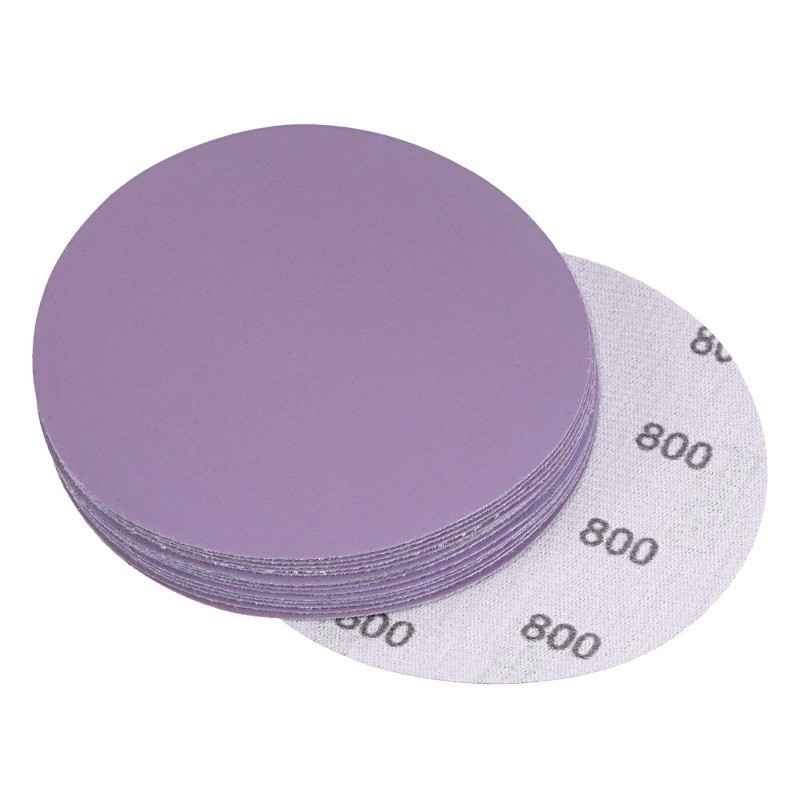 15Pcs 4-Inch Purple Sanding Discs 800 Grit Hook & Loop Aluminum Oxide Sand Paper