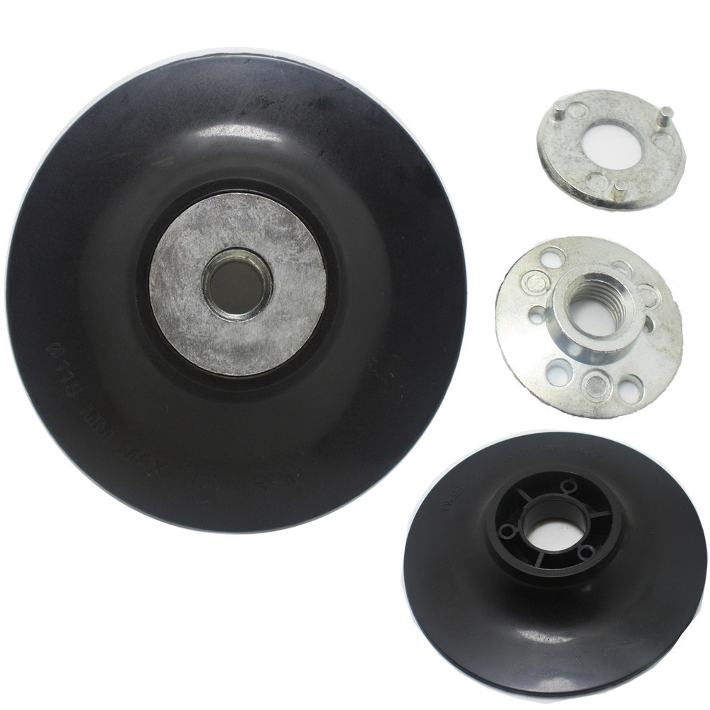 M14 Thread 115mm Plastic Backing Disc Pad, For 4 1/2″ Angle Grinder Sander Fibre