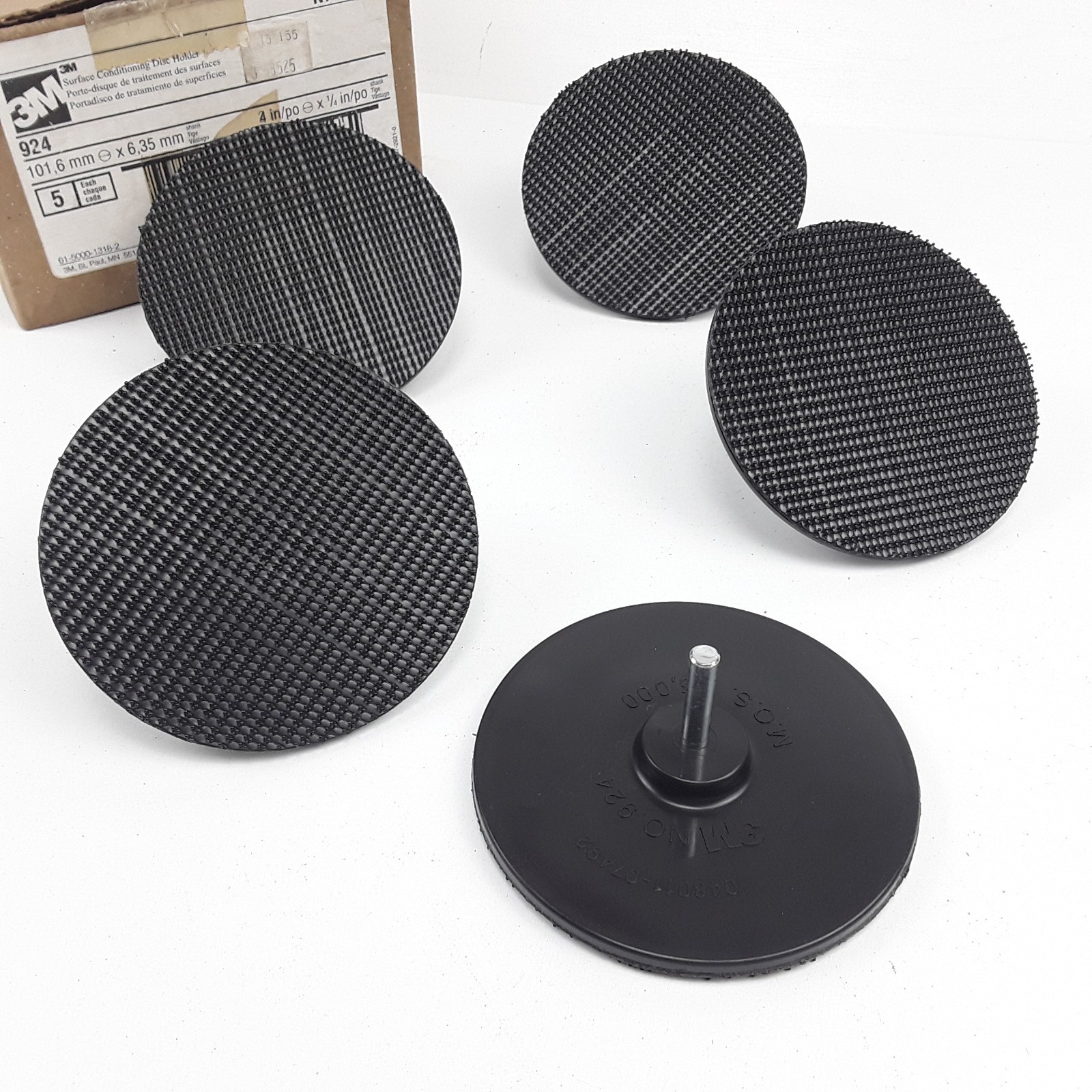 Scotch-Brite Surface Conditioning Disc Pad Holder 924, 4 in X 1/4 In, 5 Ea/case