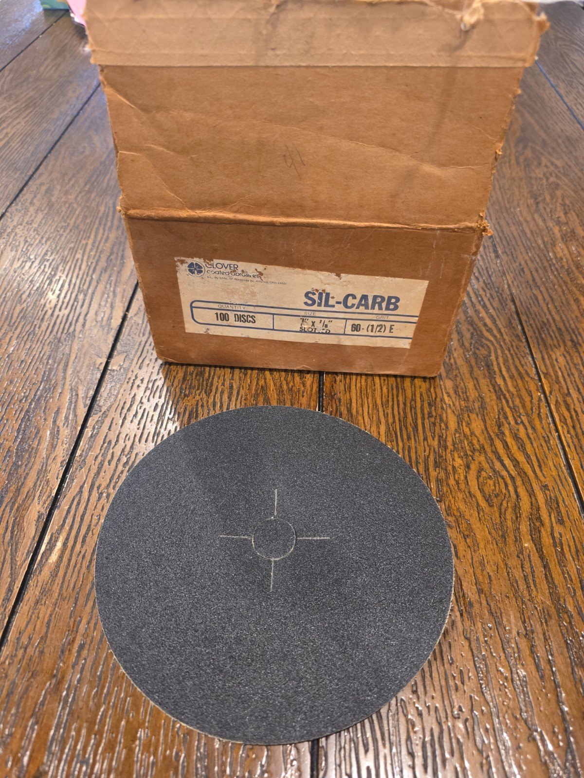 Sancap Abrasives 7 X 7/8 Slotted 60 Grit x100 Grinding Sanding Disc Silicone