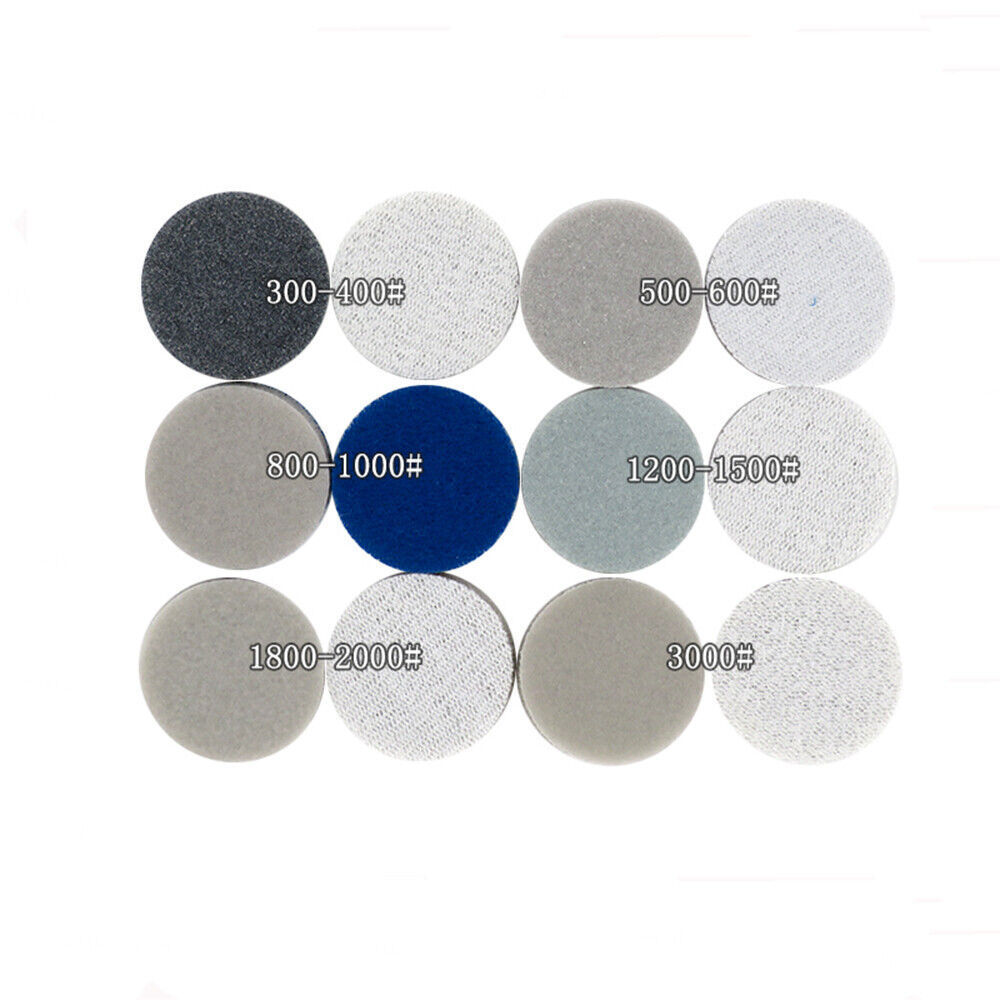 25mm Hook and Loop Foam Sanding Disc 1” Sponge Sandpaper Pads 300 – 3000 Grit