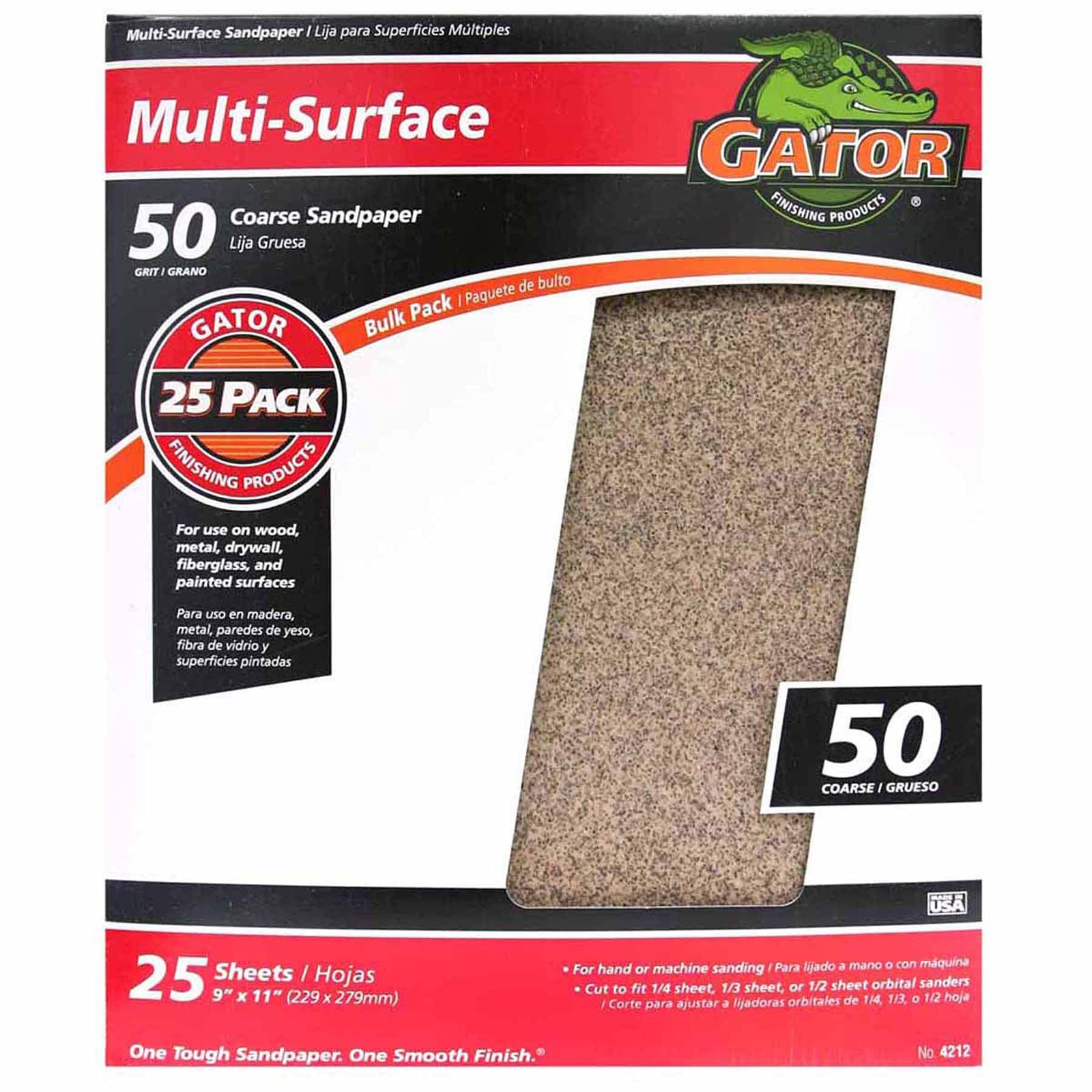 50 Grit Brown Aluminum Oxide Sandpaper 25 Count General Purpose Heavy Duty Sh…