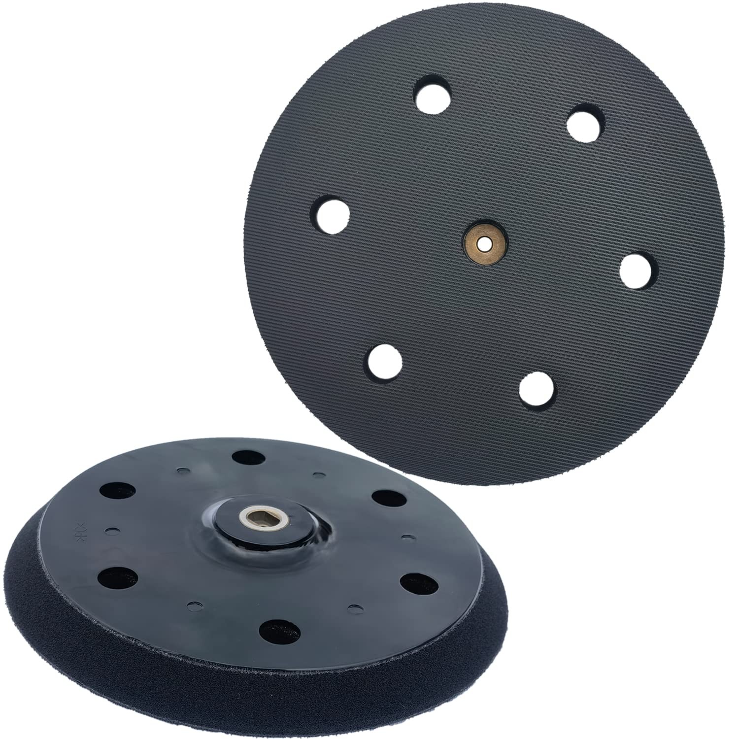 2 Pack 9 Inch 6 Hole Hook and Loop Backing Pads for Orbital Sander