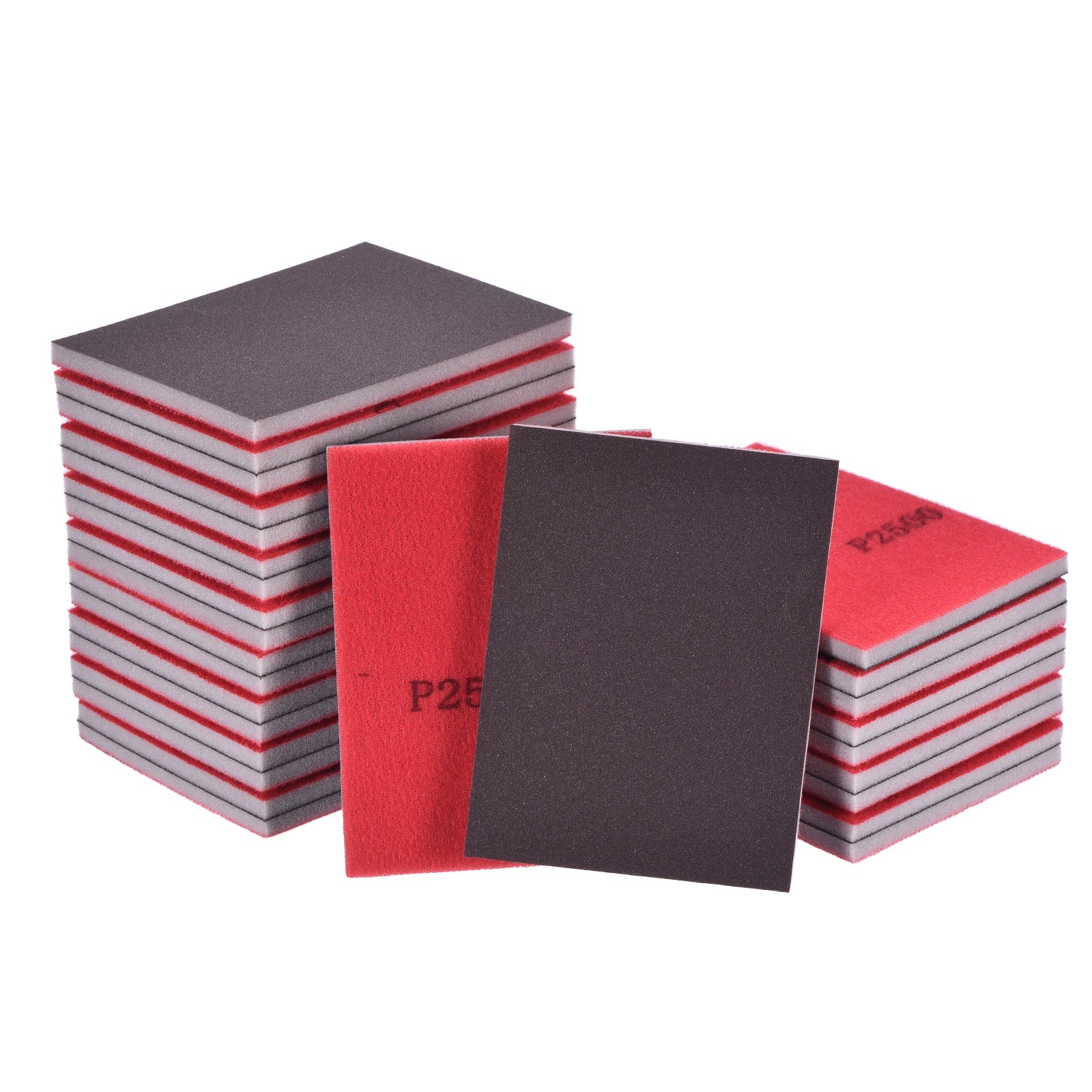 28 Pcs 2500 Grit 4 x 2.8 Inch Hook & Loop Foam Sanding Blocks, Black