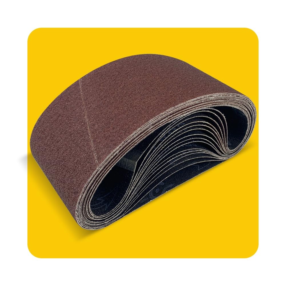 15 Pcs 4 x 21 Inch Assorted Aluminum Oxide Belt Sander Sanding Belt