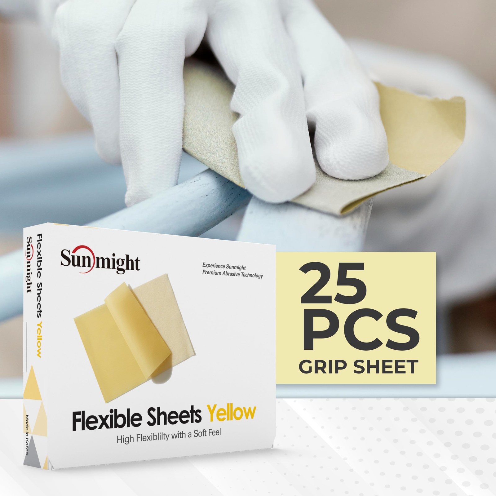 800G Grip 25 Flexible Sanding Sheets – Premium Aluminum Oxide – Flexible Sand…