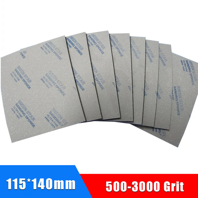 115*140mm Wet And Dry Sponge Sandpaper Sanding Block Foam Pads 500-3000 Grit