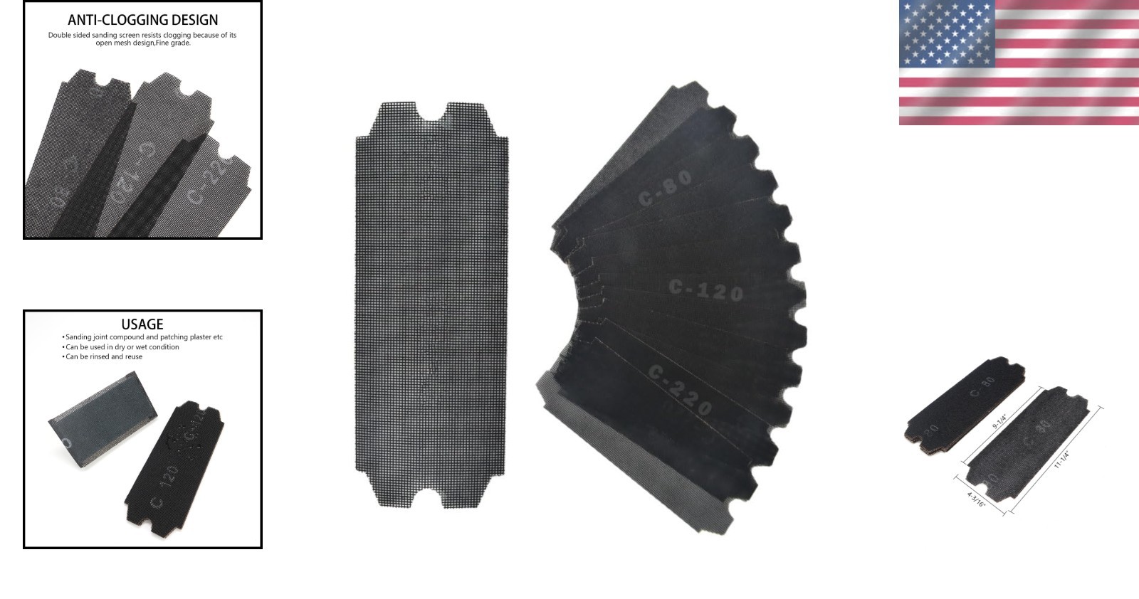 Professional Mesh Sanding Screen Sheets – 80 Grit