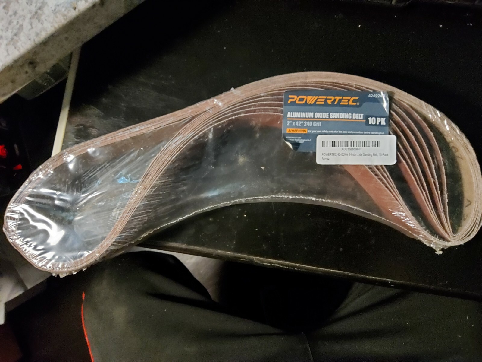 POWERTEC 424224A-2 x 42 In Sanding Belts – 240 Grit Aluminum Oxide Sanding Belts